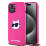 Karl Lagerfeld Silicone Choupette Head MagSafe &Uuml;mbris jaoks iPhone 15 Plus / 14 Plus - roosa