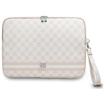 DKNY &Uuml;mbris Checkered Pattern Printed Stripes 14" Laptop &Uuml;mbris - roosa
