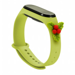 Rihm Xmas Xiaomi Mi Band 5 / 6 j&otilde;uludeks Silikoonist rihmaga k&auml;ev&otilde;ru koos Puuv&otilde;&otilde;rikuga - roheline