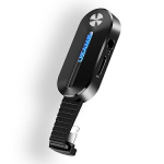 USAMS Adapteris AU10 2W1 LIGHTING - 3.5MM + LIGHTING LED juodas