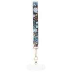 Rifle Paper Phone Wristlet universaalne vegannahast telefoni randmerihm, Garden Party Blue mustriga