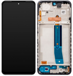 Ekranas Xiaomi Redmi Note 11S/Note 12S/Poco M4 Pro 4G su lietimui jautriu stikliuku ir rėmeliu Black OLED (universal frame)
