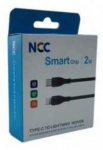 USB kabelis NCC Woven "USB-C to Lightning" (27W) 2m juodas