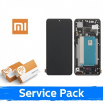 LCD ekranas suderinamas su Xiaomi Poco F6 Pro 5G su rėmeliu / juodas / (Service Pack)