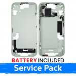 Ekraani raam / Sisekorpus Apple iPhone 15 + aku / Green / (Service Pack)