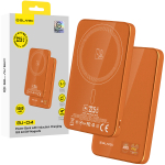 Blavec Power Bank 5000mAh BJ-04 Ultra Slim 7,8mm - Type C - 22,5W magnetic Magsafe 3 in 1 (PBBJ04-MC5O) orange glass