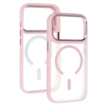Liavec Cloudy Case with Metal Camera Frame for Iphone 18 Pro/17 Pro pink Control Button)