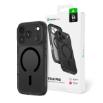 AmazingThing Titan Pro Lens &uuml;mbris mudelile iPhone 18 Pro, kaamerakaitsega ja paelakinnitusega, &uuml;hildub MagSafe'iga &ndash; v&auml;rv: must