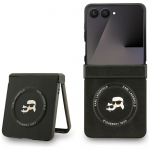 KARL LAGERFELD &uuml;mbris jaoks SAMSUNG Z Flip7 compatible with MagSafe KLHMZF7PSMLRKCK (PU K&C PINS) must