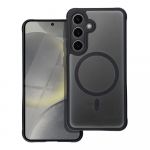 FULL MATTE MAG COVER magnetinis dėklas telefonui, suderinamas su MagSafe, skirtas SAMSUNG S24, juodas