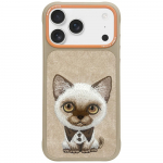 Nimmy Big Eyed Pet 2.0 Cat &Uuml;mbris jaoks iPhone 17 Pro Max - Beige