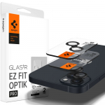 Spigen Glas.tR EZ Fit Optik Kaamerakaitse iPhone 14 / Plus / 15 / Plus - must 2 tk.
