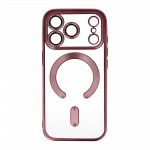 metallik MagSafe &Uuml;mbris jaoks Iphone 16 Pro Max roosa