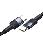 USAMS Laidas USB-C į USB-C 60W 1,2m Fast Charging tamsus SJ724USBSG01 (US-SJ724)