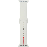 Dirželis Audi Sport Red Logo Silicone Watch Strap skirtas Apple Watch 40/41/42mm baltas