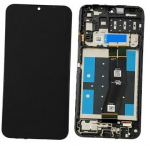 Ekranas Samsung A145 A14 4G 2023 su lietimui jautriu stikliuku ir rėmeliu Black originalus (used Grade B)