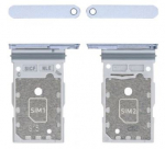 SIM kortelės laikiklis Samsung S931 S25/S936 S25 Plus Dual Icy blue originalus (service pack)
