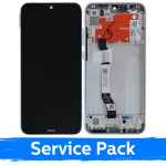 Ekranas skirtas Xiaomi Redmi Note 8T su rėmeliu / Moonlight White / (Service Pack)