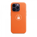 Dėklas "Leather Case v2" skirtas iPhone 14 Pro Max / Orange / su įpakavimu