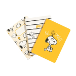 Snoopy Lazy Days A6 m&auml;rkmike komplekt, 3 tk