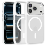 Liavec Cloudy Case with Metal Camera Frame for Iphone 18 Pro Max/17 Pro Max white (Camera Control Button)