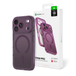 AmazingThing Titan Pro Lens &uuml;mbris mudelile iPhone 18 Pro, kaamerakaitsega ja paelakinnitusega, &uuml;hildub MagSafe'iga &ndash; v&auml;rv: lilla