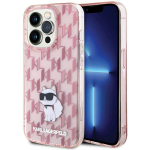 Karl Lagerfeld Monogram Choupette &uuml;mbris jaoks iPhone 15 Pro Max - roosa