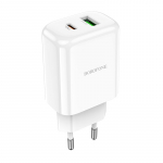 Įkroviklis Borofone BN4 20W USB-C/USB-A baltas