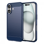 Carbon &Uuml;mbris jaoks iPhone 16 Silicone &Uuml;mbris - Sinine