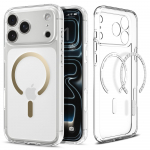 SPIGEN &uuml;mbris ULTRA HYBRID MAG compatible with MagSafe jaoks IPHONE 17 Pro Max clear kuldne