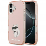 Karl Lagerfeld IML Aquarelle Choupette & Logo MagSafe iPhone 17 &Uuml;mbris - Roosa