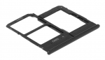SIM kortelės laikiklis Samsung A202 A20e 2019 Black originalus (service pack)