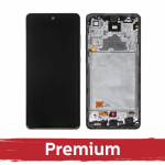 LCD ekranas suderinamas su Samsung A725 A72 su rėmeliu / Awesome juodas / OEM