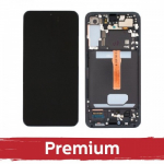 LCD ekranas suderinamas su Samsung S906 S22 Plus su rėmeliu / Phantom Black / OEM