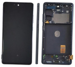 LCD ekraan Samsung G780/G781 S20 FE puuteekraaniga ja raamiga Cloud Navy originaal (service pack)