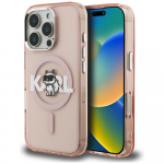 Karl Lagerfeld IML Choupette Sketch Logo MagSafe &Uuml;mbris iPhone 16 Pro Max - roosa