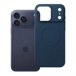 Case for iPhone 17 Pro Max / 18 Pro Max Silicone Mag Cover compatible with MagSafe (big hole) dark blue