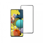 Apsauginis stiklas Blue Star - SAMSUNG A51 pilnas pavir&scaron;ius (pilnas klijavimas su rėmeliu/mažas dydis) - juodas Apsauginis stiklas Blue Star