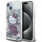 Hello Kitty IML Kitty On Bricks Graffiti &uuml;mbris jaoks iPhone 15 - valge