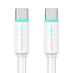 USAMS Laidas USB-C/USB-C 1m SJ734 60W baltas YU Series SJ734USB02 (US-SJ734)