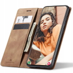 Spacecase piniginės dėklas Galaxy S21 FE &scaron;viesiai rudas