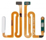 Lanksčioji jungtis Samsung A125 A12/A127 A12S on/off + Fingerprint mygtuku White originali (service pack)