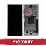 LCD ekranas suderinamas su Samsung S928 S24 Ultra su rėmeliu / Titano juodas / OEM