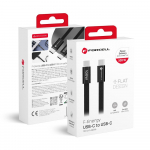Kaabel USB C USB C Forcell F-Energy QC4.0 PD 5A 100W Cafule Flat 1,2 m CCFN23 must