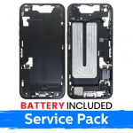 Ekrano rėmas / Vidinis korpusas skirtas Apple iPhone 16e korpusas + baterija / Black / (Service Pack)
