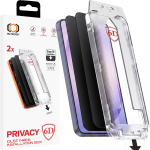 Tel Protect Dust-Free Easy Fit Privacy Full Glue 6D karastatud klaas Samsung Galaxy S25 Ultra must (s&otilde;rmej&auml;lje avamisega) - 2 tk