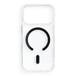 Case for iPhone 18 Pro / 17 Pro Drop Glue Colorful Ring Mag Cover compatible with MagSafe black