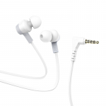 HOCO laidinės ausinės Jack 3,5 mm su mikrofonu M86 baltos