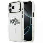 KARL LAGERFELD &uuml;mbris jaoks IPHONE 17 Pro compatible with MagSafe KLHMP17LHGCHGKBT (IML Choupette Sketch Logo) l&auml;bipaistev