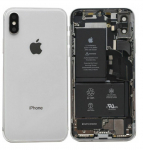 Galinis dangtelis iPhone X Silver pilnas su &scaron;leifais originalus (used Grade B)